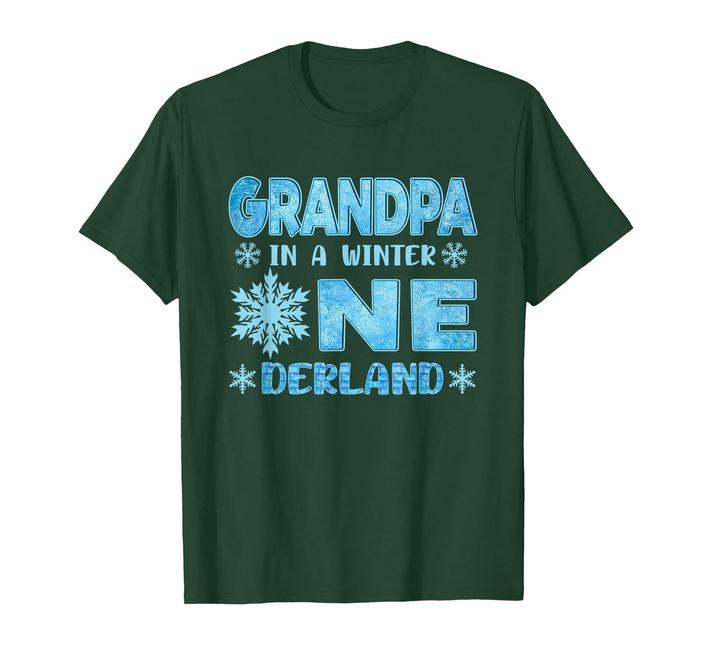 Grandpa in A Winter Onederland Bday Girl Sweet Snowflake T-Shirt