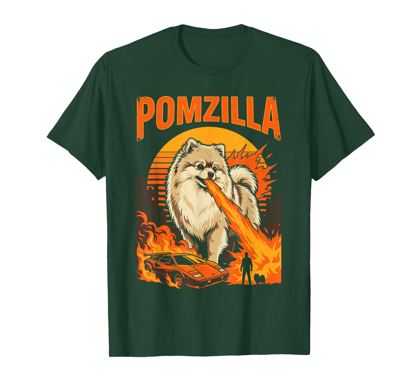 Funny Pomzilla Pom Pomeranian Dog Lover T T-Shirt