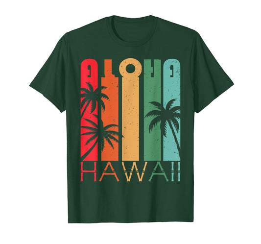 Aloha Hawaii Palm Tree Tropical Hawaiian Island Lover Surfer T-Shirt