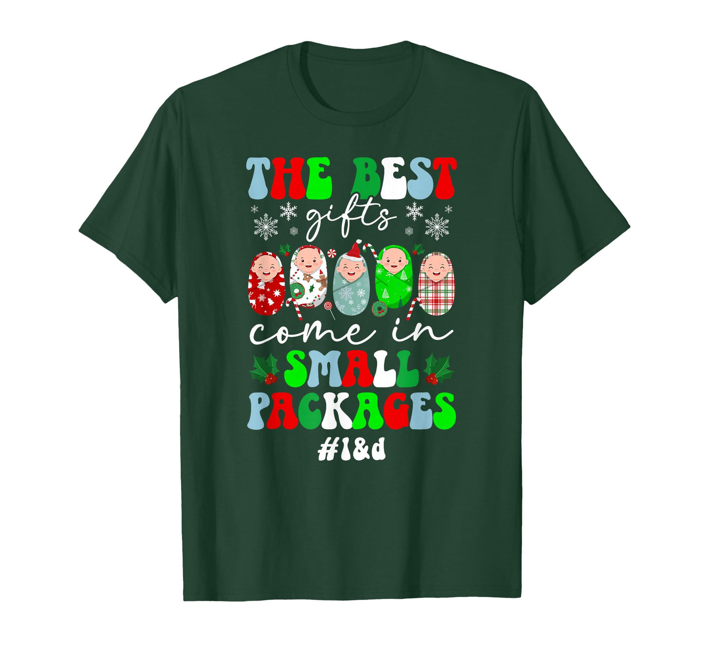 L&D Nurse Christmas Labor and Delivery Nurse Xmas Party T-Shirt