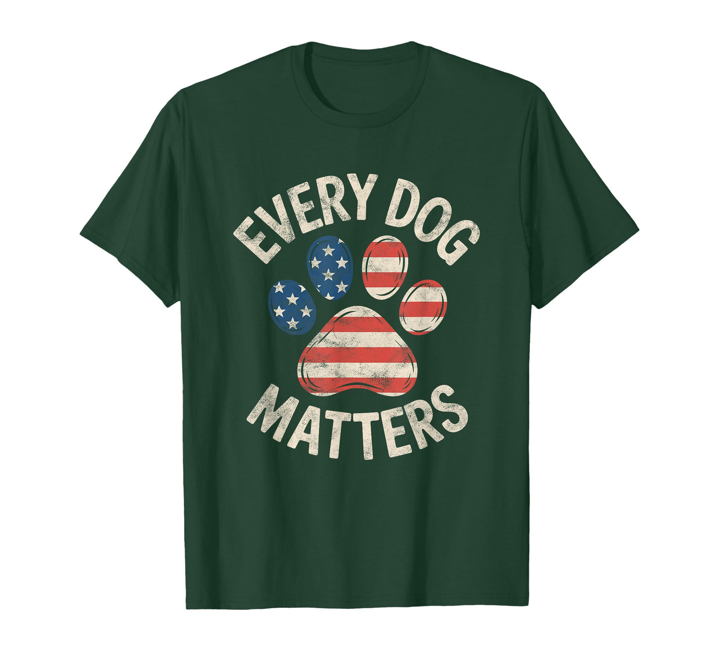 Every Dog Matters USA Distressed T-Shirt