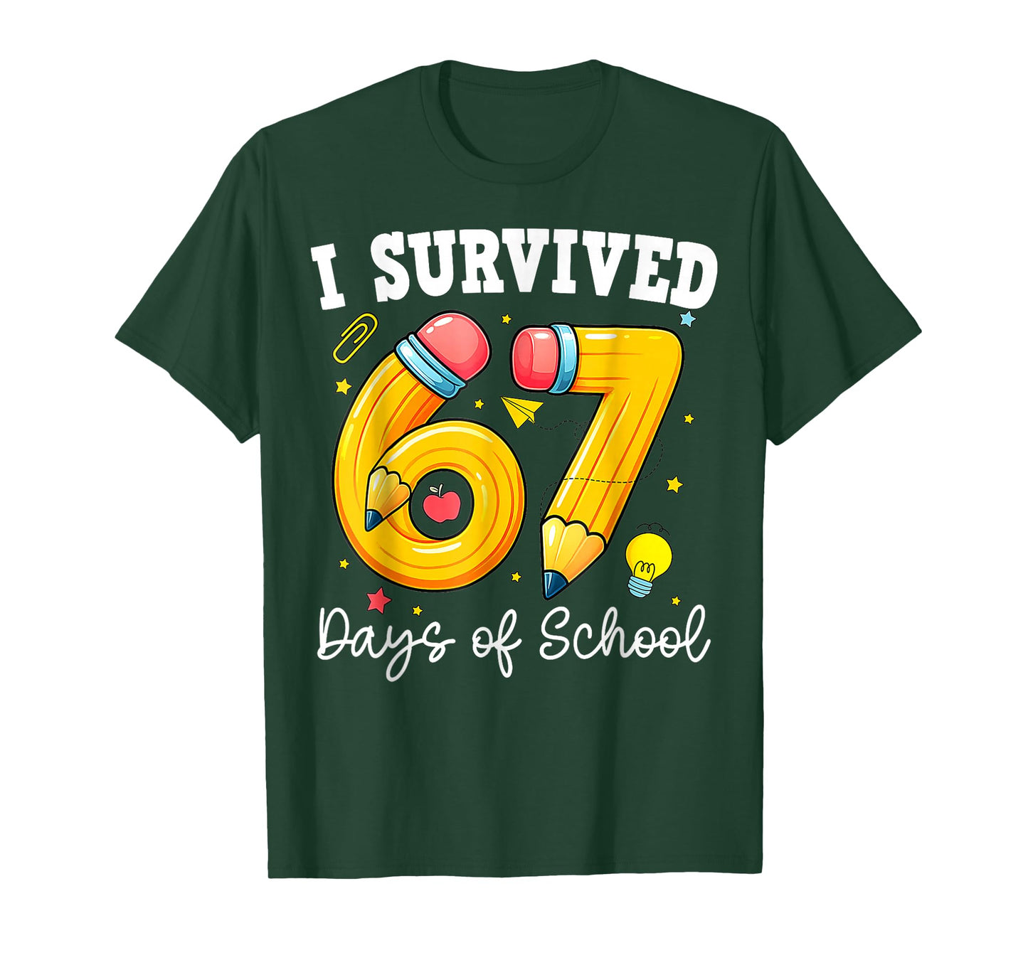 I Survived 67 Days of School Funny 67 Meme Teacher Student T-Shirt
