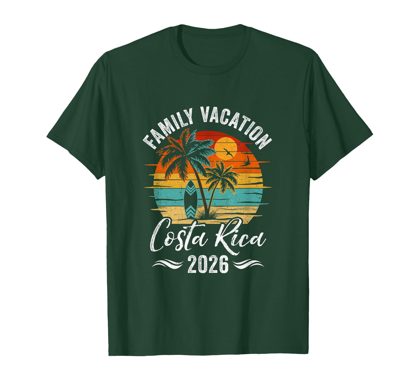 Family Vacation 2026 Vintage Costa Rica Summer Matching Trip T-Shirt