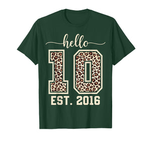 Hello Ten Est 2016 Bow 10th Birthday Double Digits Girls T-Shirt