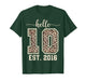 Hello Ten Est 2016 Bow 10th Birthday Double Digits Girls T-Shirt