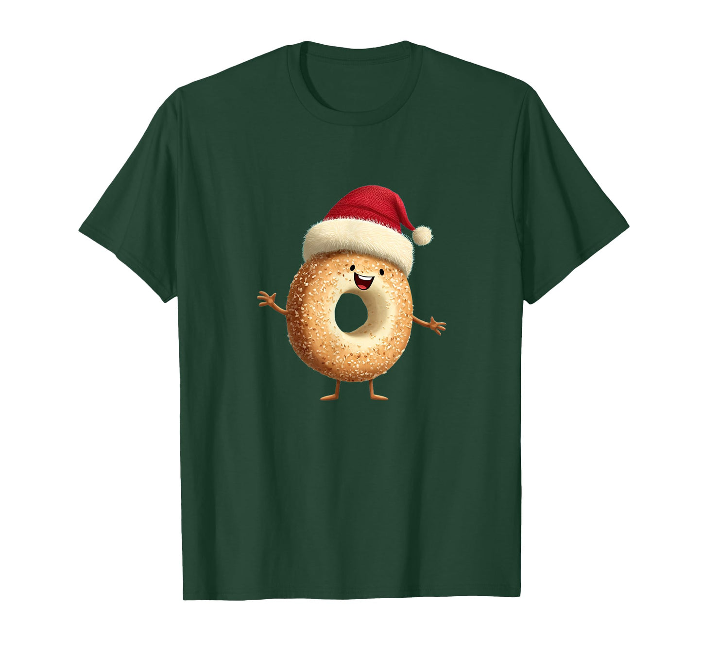 Smiling Christmas Bagel Snack T-Shirt
