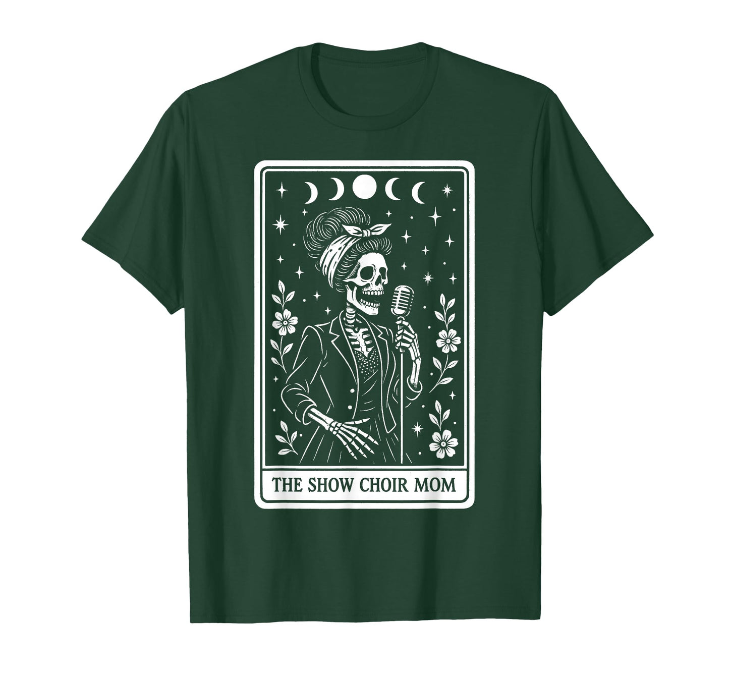 The Show Choir Mom Mama Chorister Singing Skeleton Tarot T-Shirt