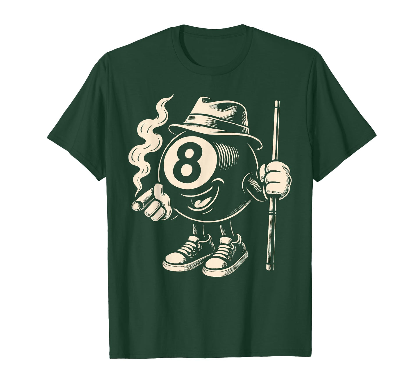 Billards 8 Ball Graphic Pool Billiard Player T-Shirt