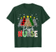 Psych Nurse Xmas Tree Leopard Red Plaid Christmas T-Shirt