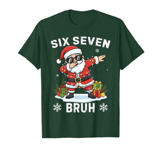 67 Six Seven Bruh Funny Christmas Meme Trend Tee T-Shirt