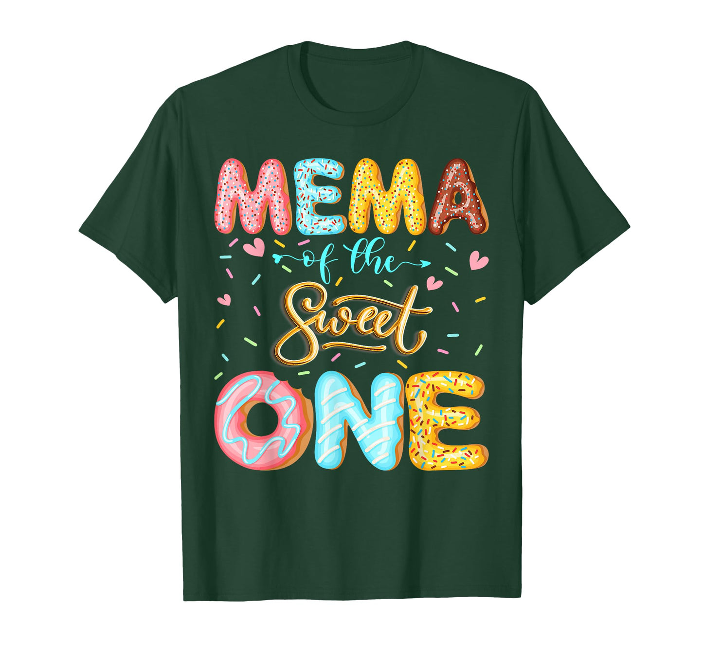 Mema of The Sweet One 1st Birthday Girl Donut Lover T-Shirt