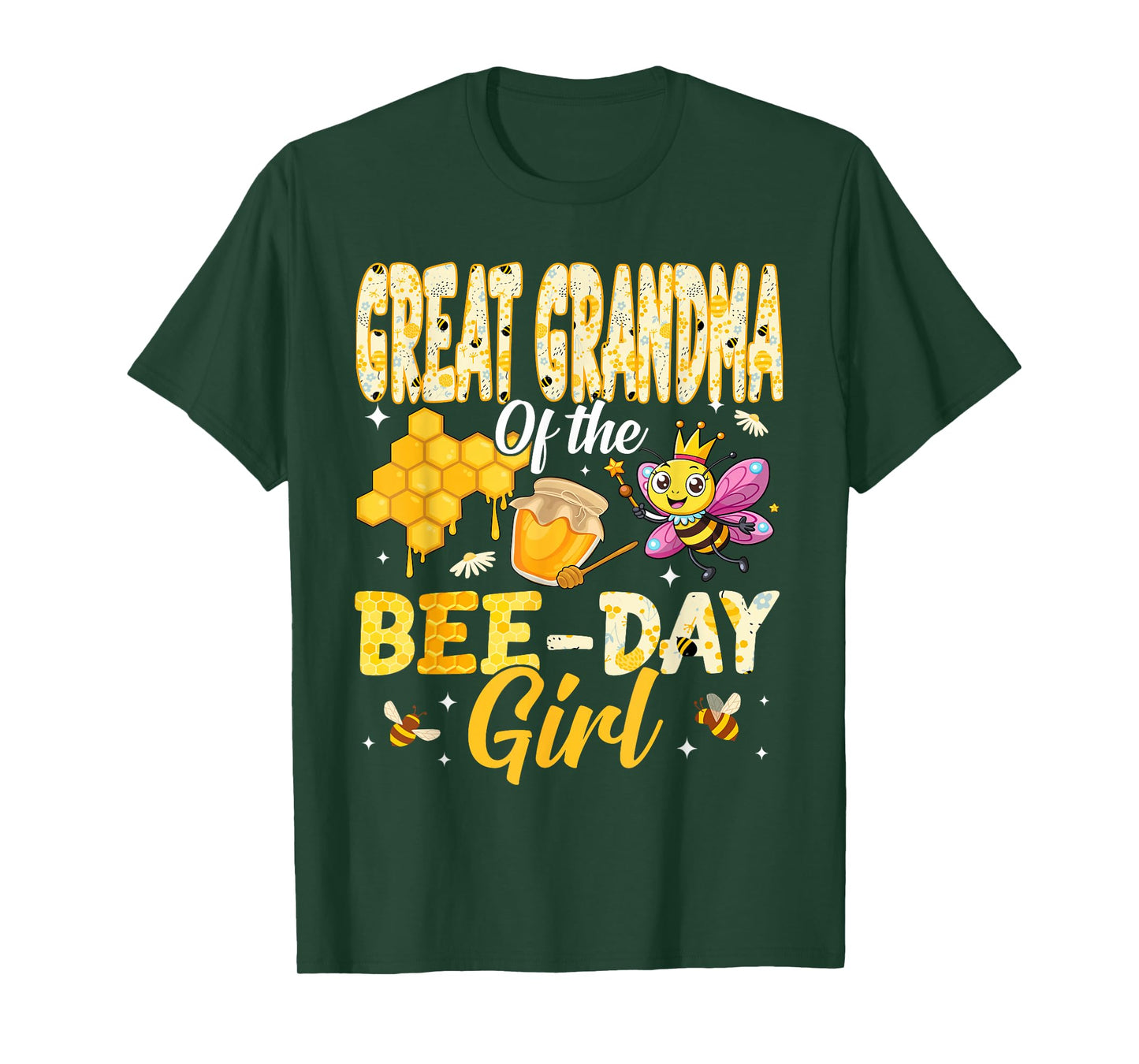Great Grandma of The Bee Day Girl Birthday Family Matching T-Shirt