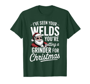 Welder Christmas Funny Grinder Welding Holiday Joke T-Shirt