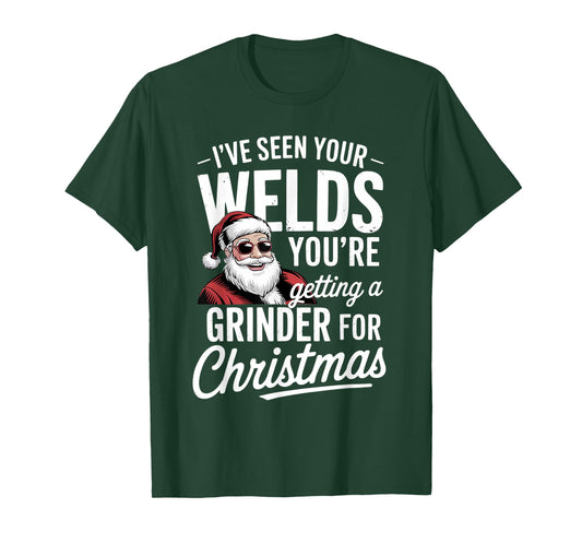 Welder Christmas Funny Grinder Welding Holiday Joke T-Shirt