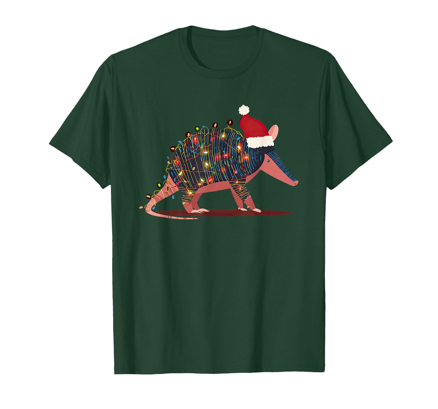 Funny Armadillo Christmas Graphics Animal Lights Lover T-Shirt