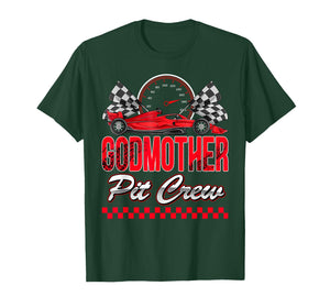 Godmother Pit Crew Racing Family Race Car Birthday Boy T-Shirt