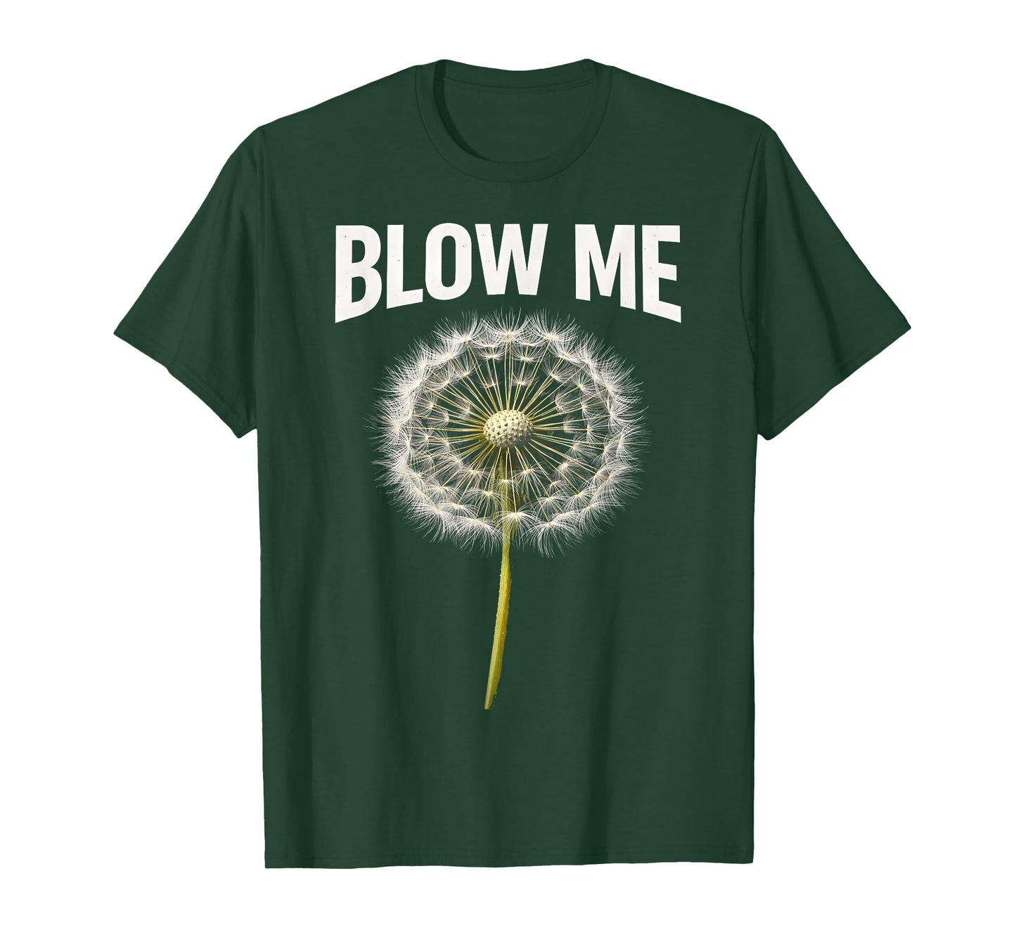 Funny Dandelion Flower Sarcastic Humor Quote Vintage Blow Me T-Shirt