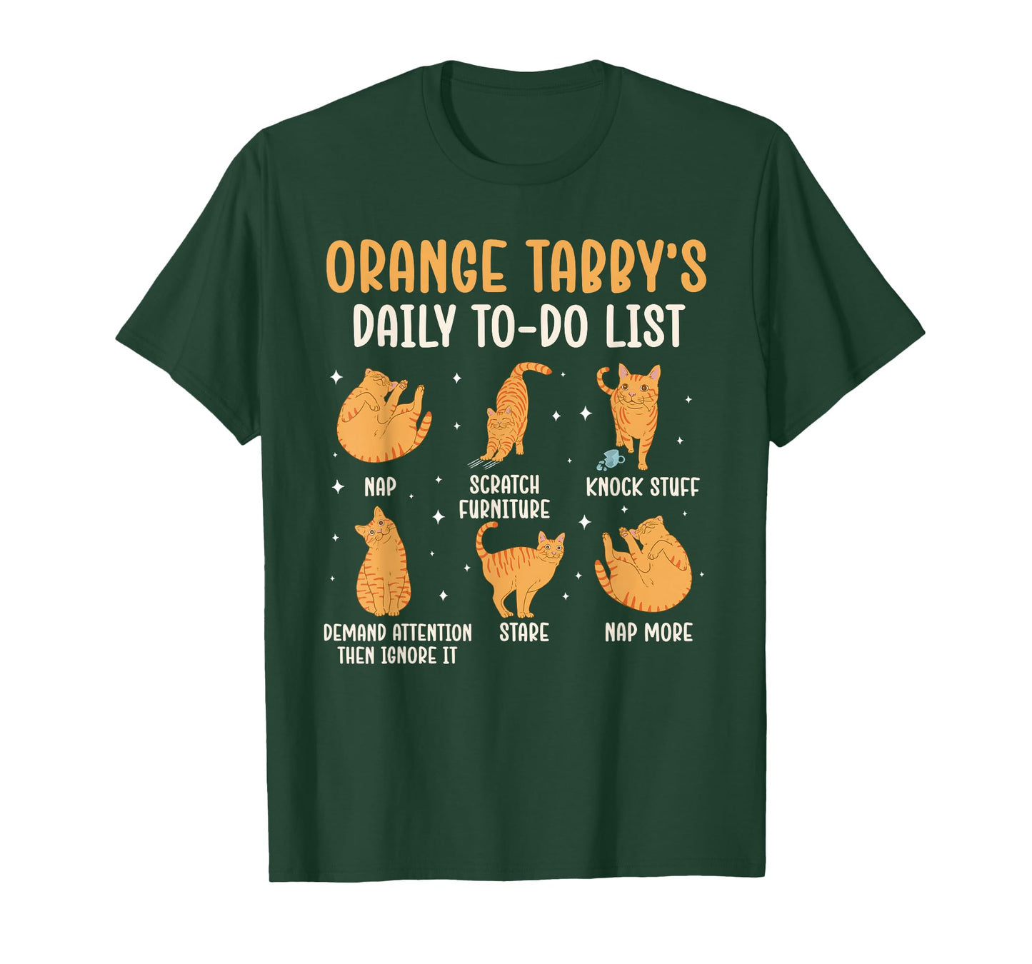 to Do List Orange Tabby Cat Owner Orange Tabby Cat Lover T-Shirt