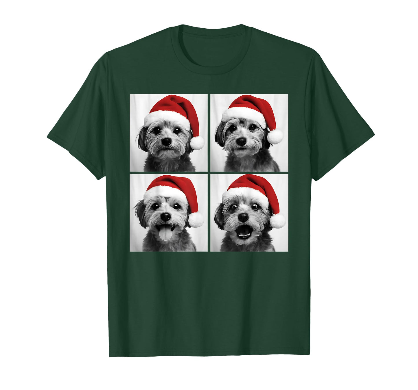 Funny Christmas Morkie Santa Dog Lover Photo Booth T-Shirt