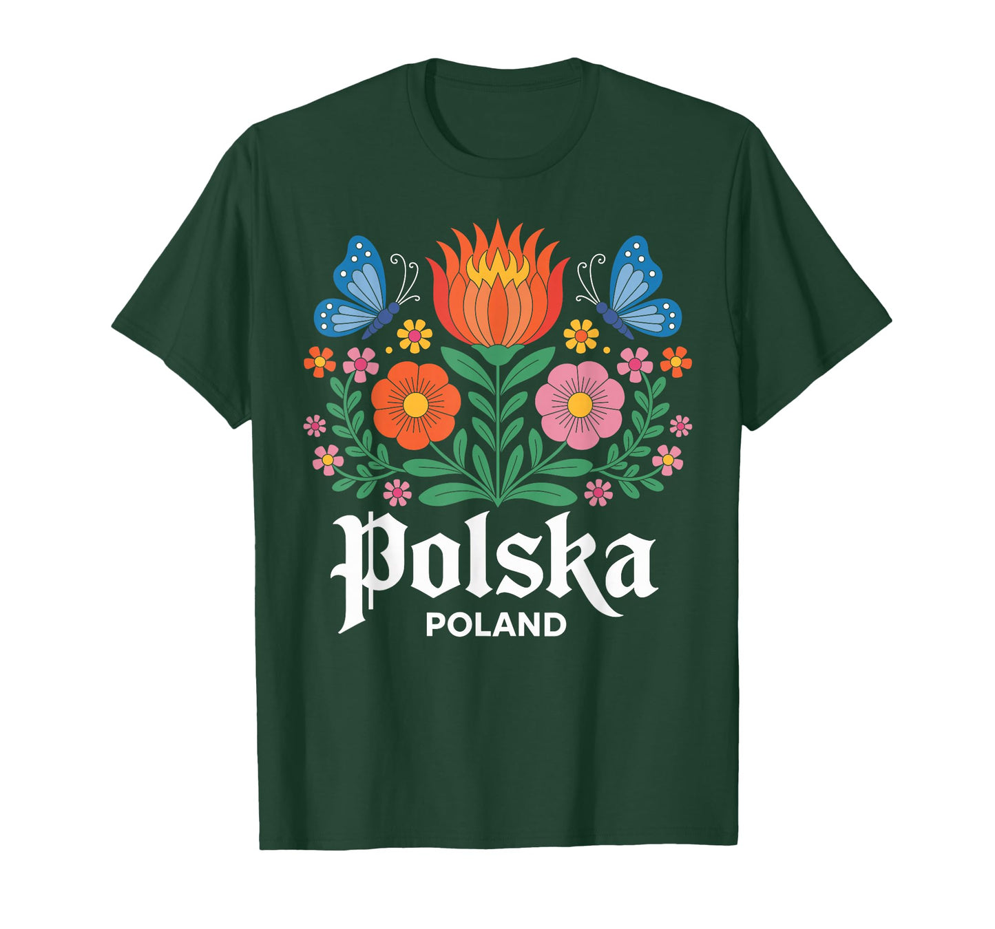 Polish Folk Art Floral Poland Polish Dyngus Day T-Shirt