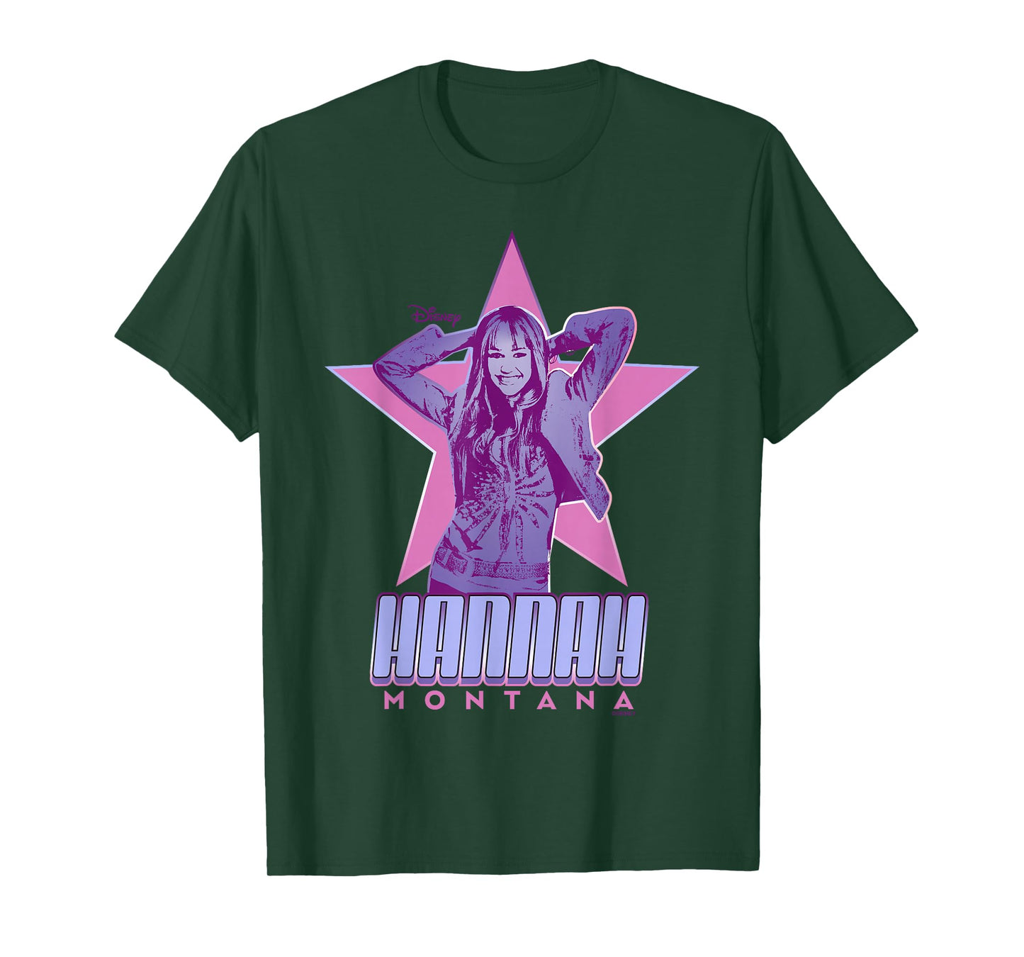 Disney Hannah Montana Star Purple Cute T-Shirt
