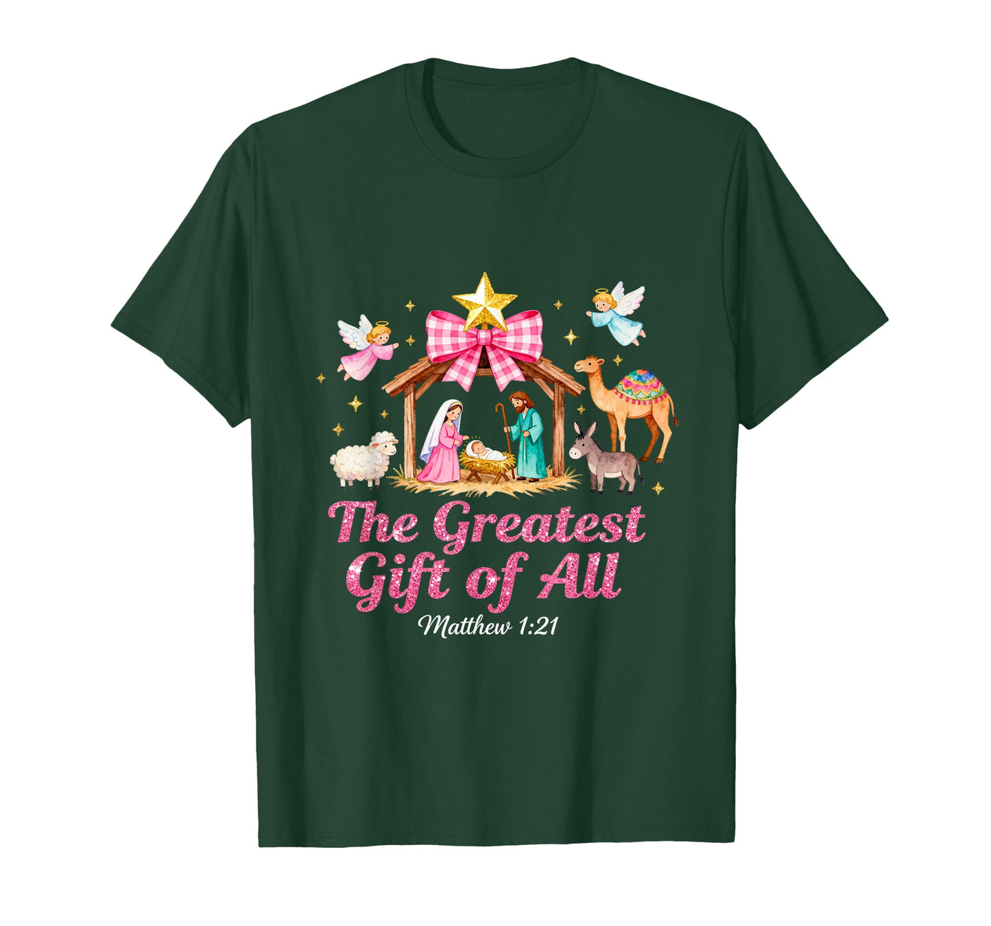 Religious Faith Christmas Coquette T-Shirt