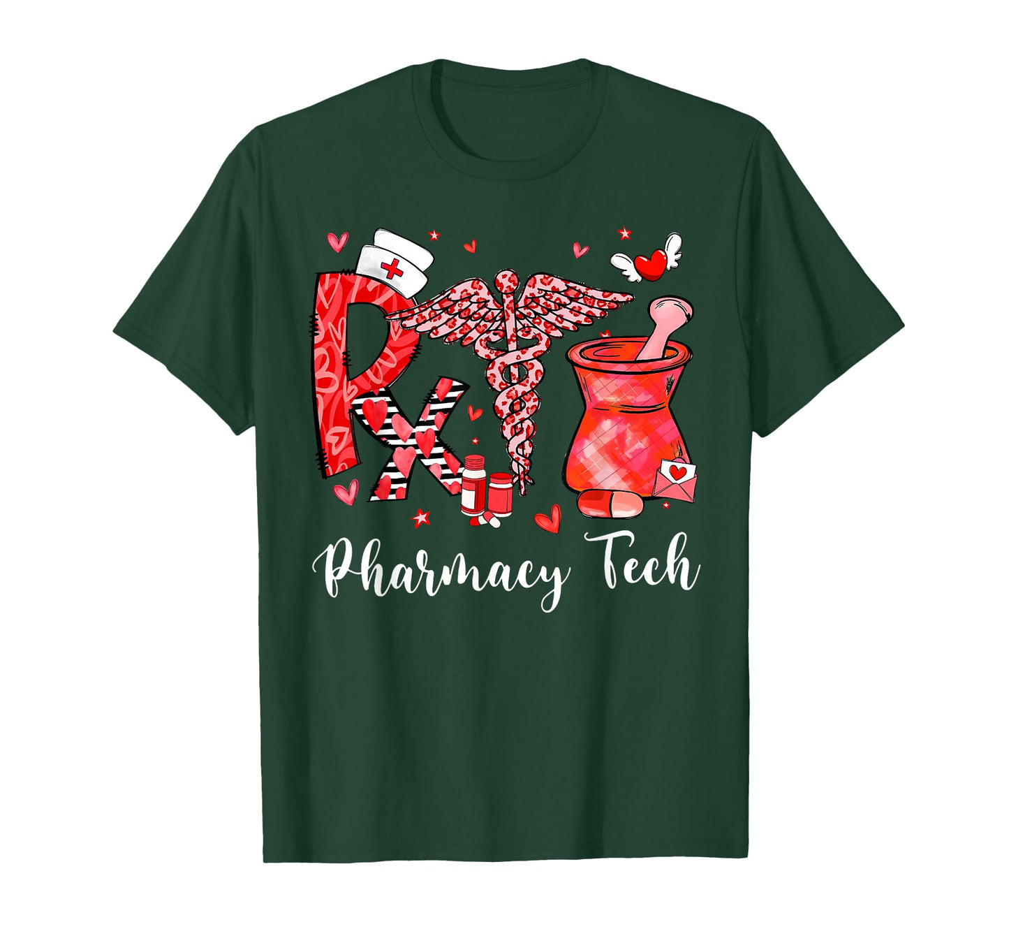 Rx Nurse Pharmacy Tech Valentines Day PharmD Pharmacist T-Shirt
