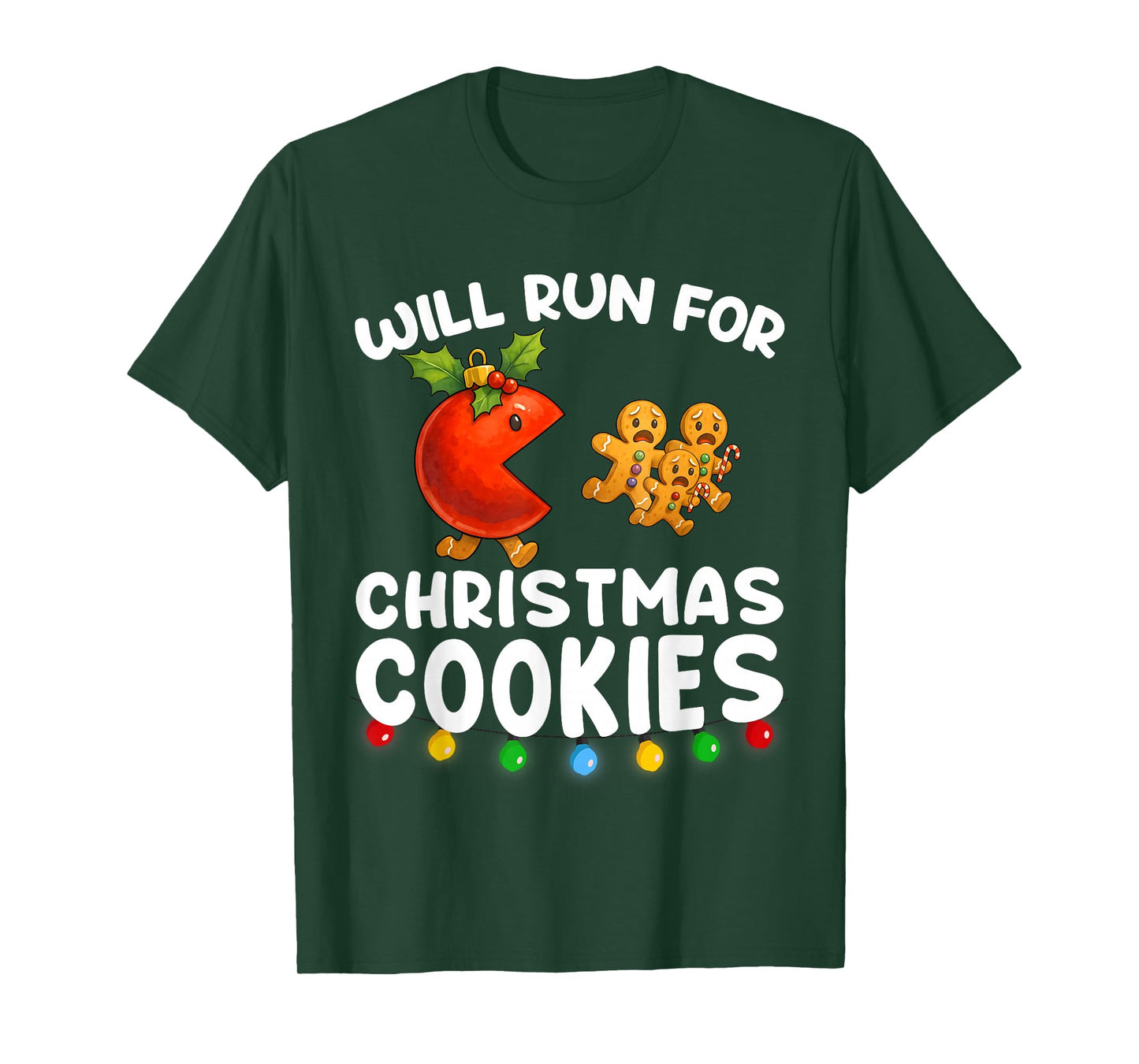 Will Run for Christmas Cookies Christmas Running Shirt T-Shirt