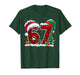 Funny Six Seven 6 7 Meme 67 Christmas Red Plaid Xmas Pajamas T-Shirt