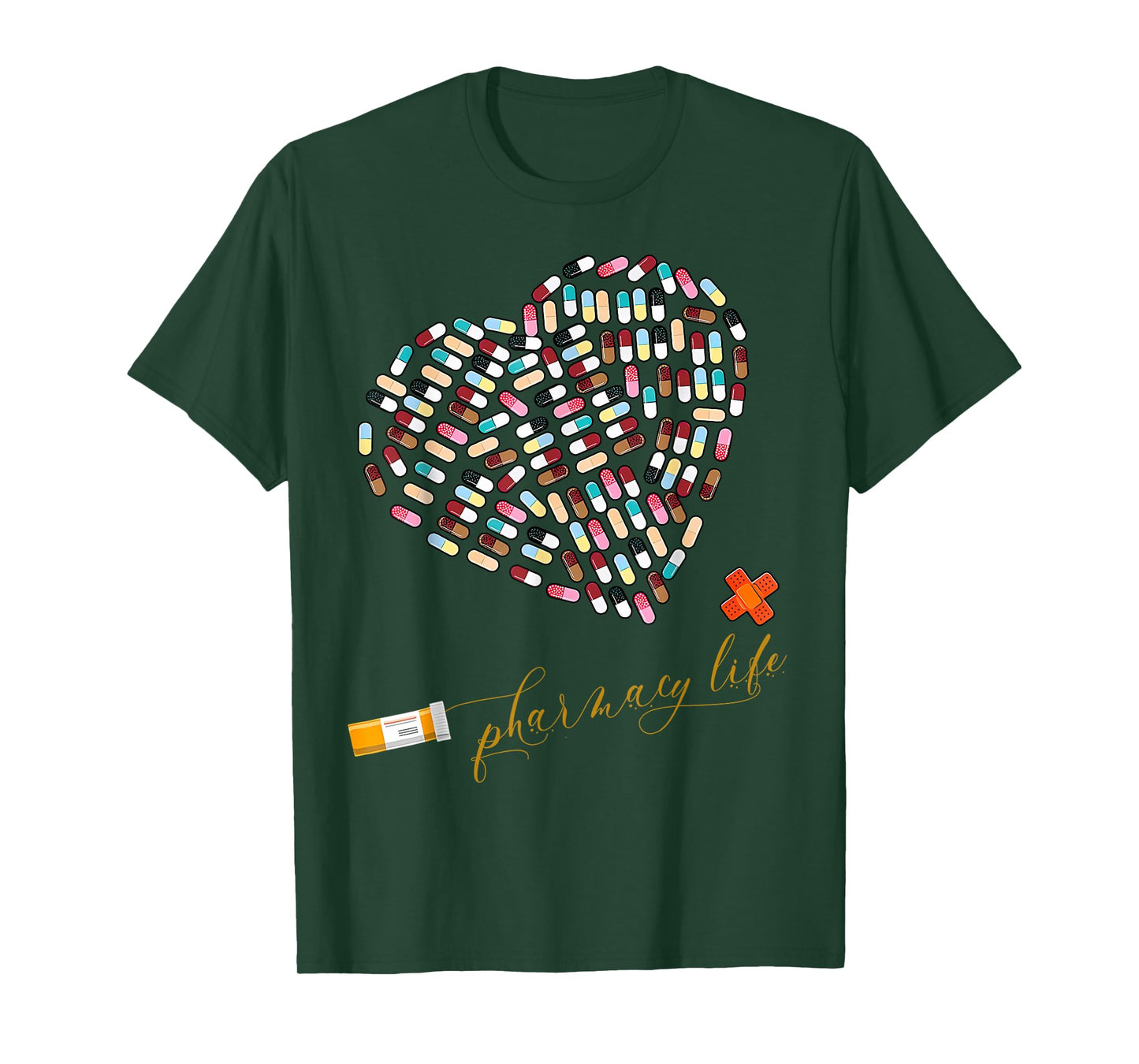 Pharmacy Life Pharmacist Heart Valentines Day PharmD Nurse T-Shirt