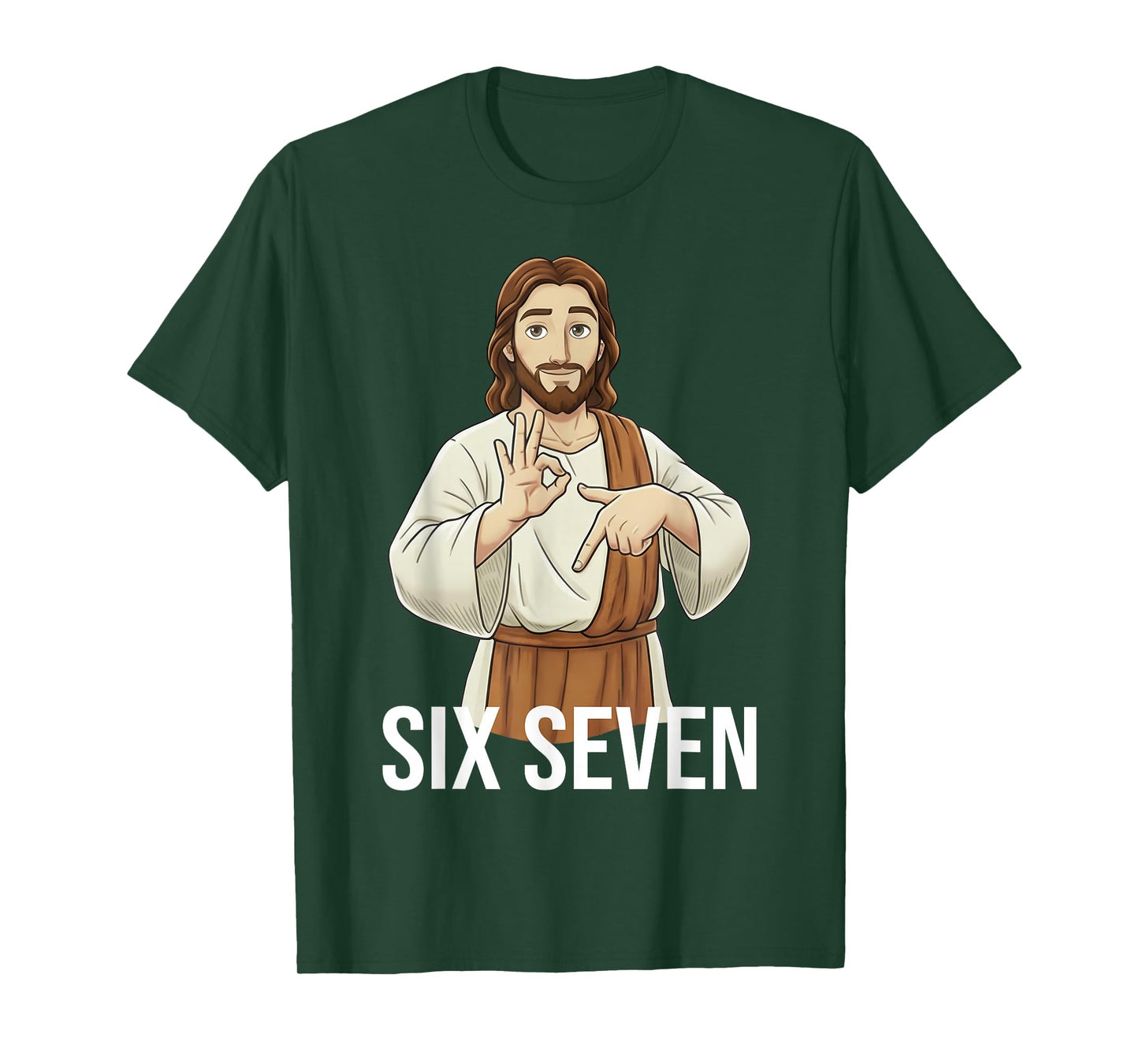 Funny Christian Jesus Six Seven 67 Faith Humor Christmas T-Shirt