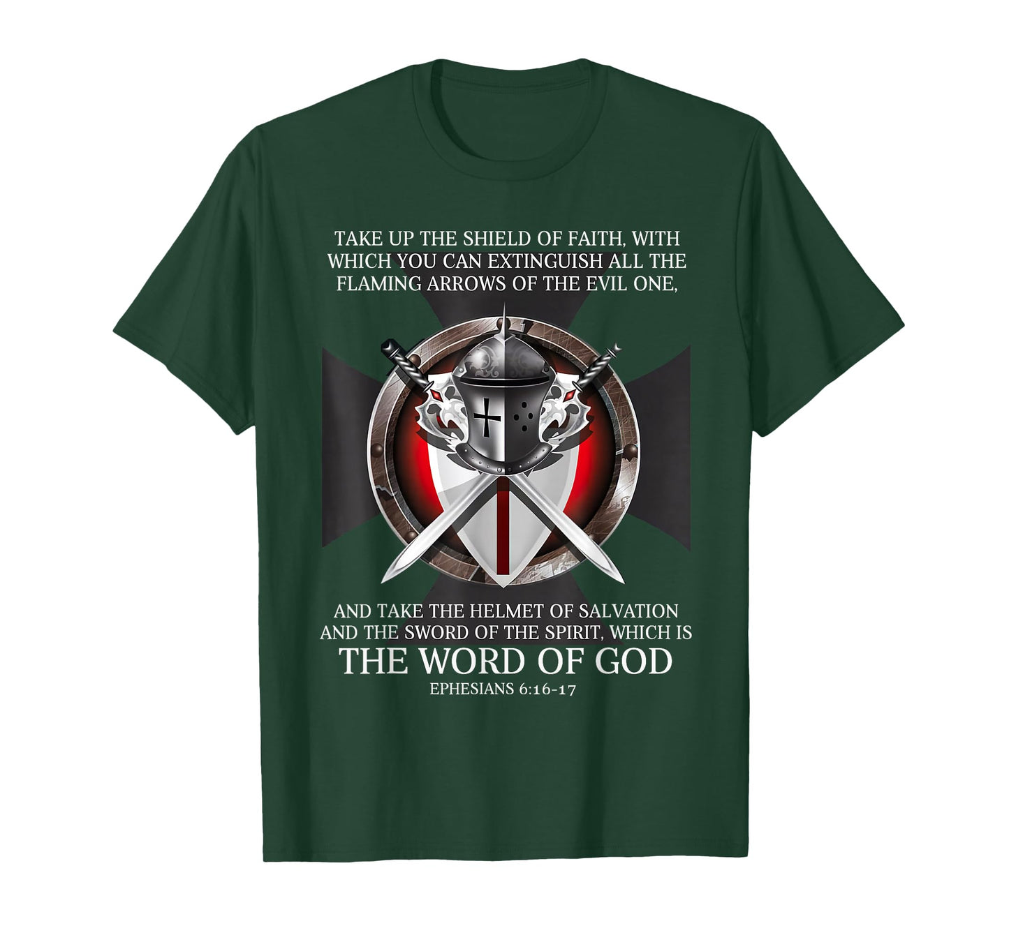 Knight Templar Christian Warrior The Shield of Faith T-Shirt