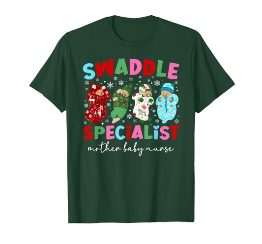 Mother Baby Nurse Christmas Postpartum Nurse Xmas T-Shirt