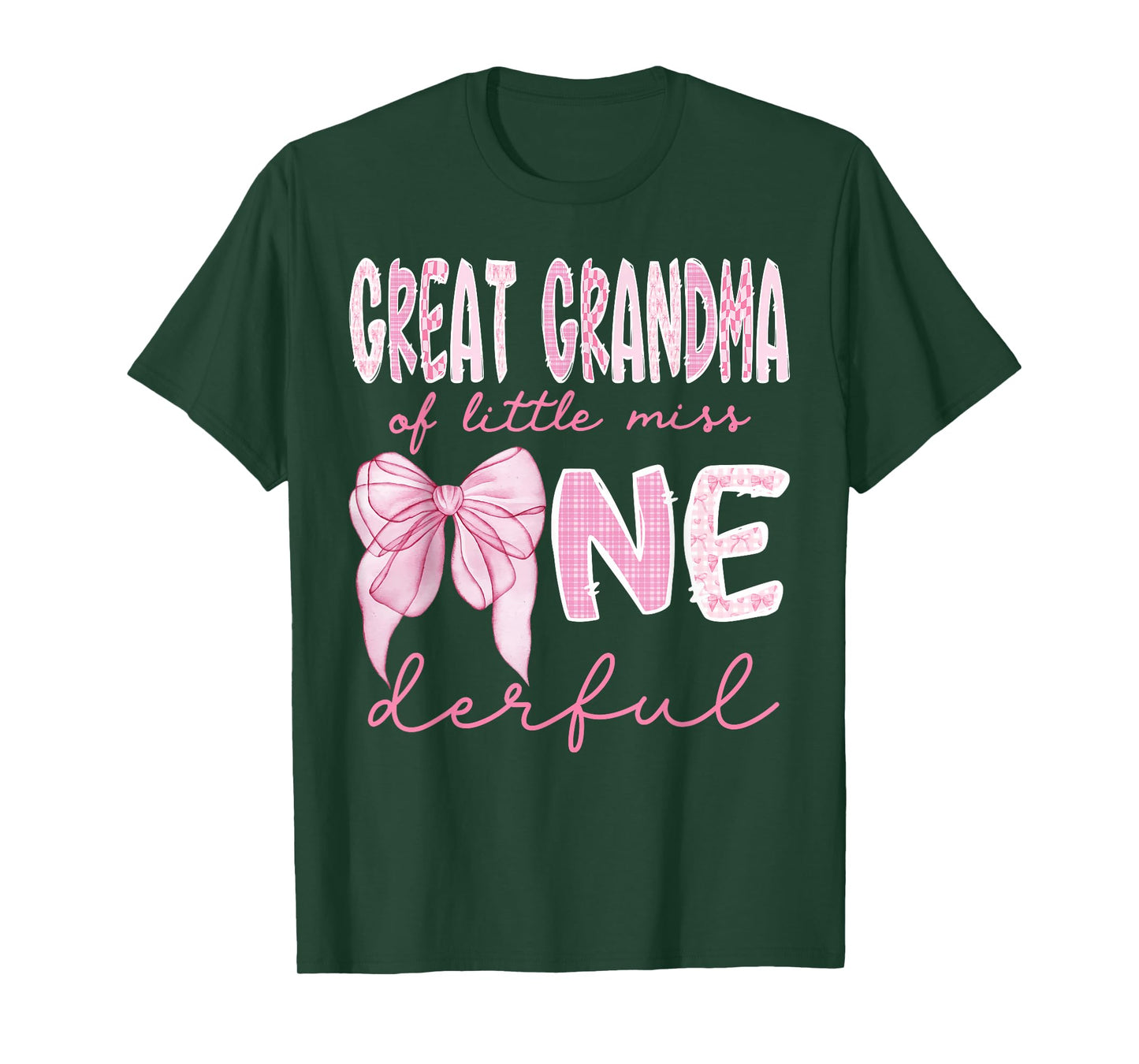 Great Grandma of Little Miss Onederful First Birthday Girl T-Shirt
