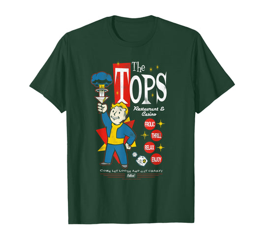 Fallout The Tops Casino New Vegas Retro Video Game T-Shirt