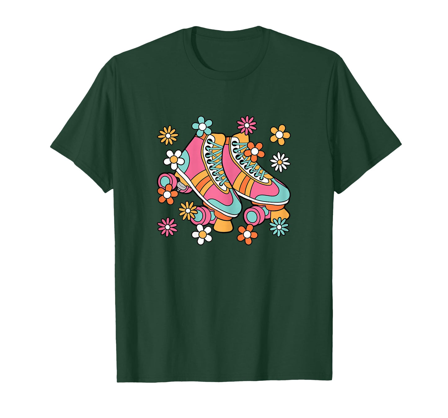 Roller Skating Cute Roller Skater Skate 70s 80s Women Girls T-Shirt