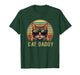 Cat Daddy Retro 70s 80s Black Cat Men Funny Cat Dad Gifts T-Shirt