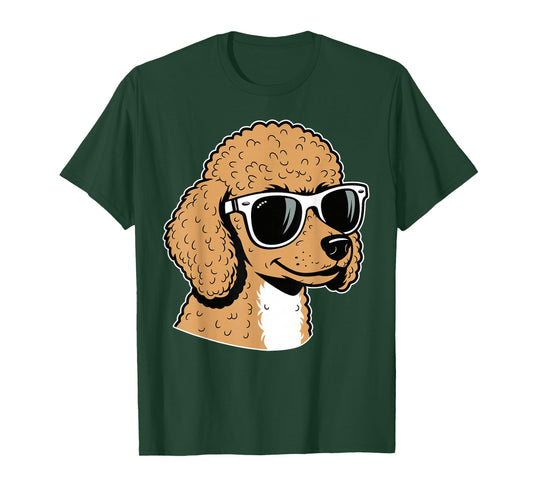 Poodle Dog Sunglasses Funny Poodle Lovers T-Shirt