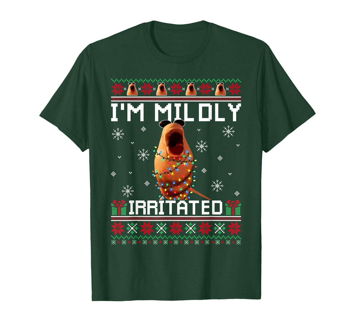 I'm Mildly Irritated Marcus The Worm Christmas Funny Meme T-Shirt