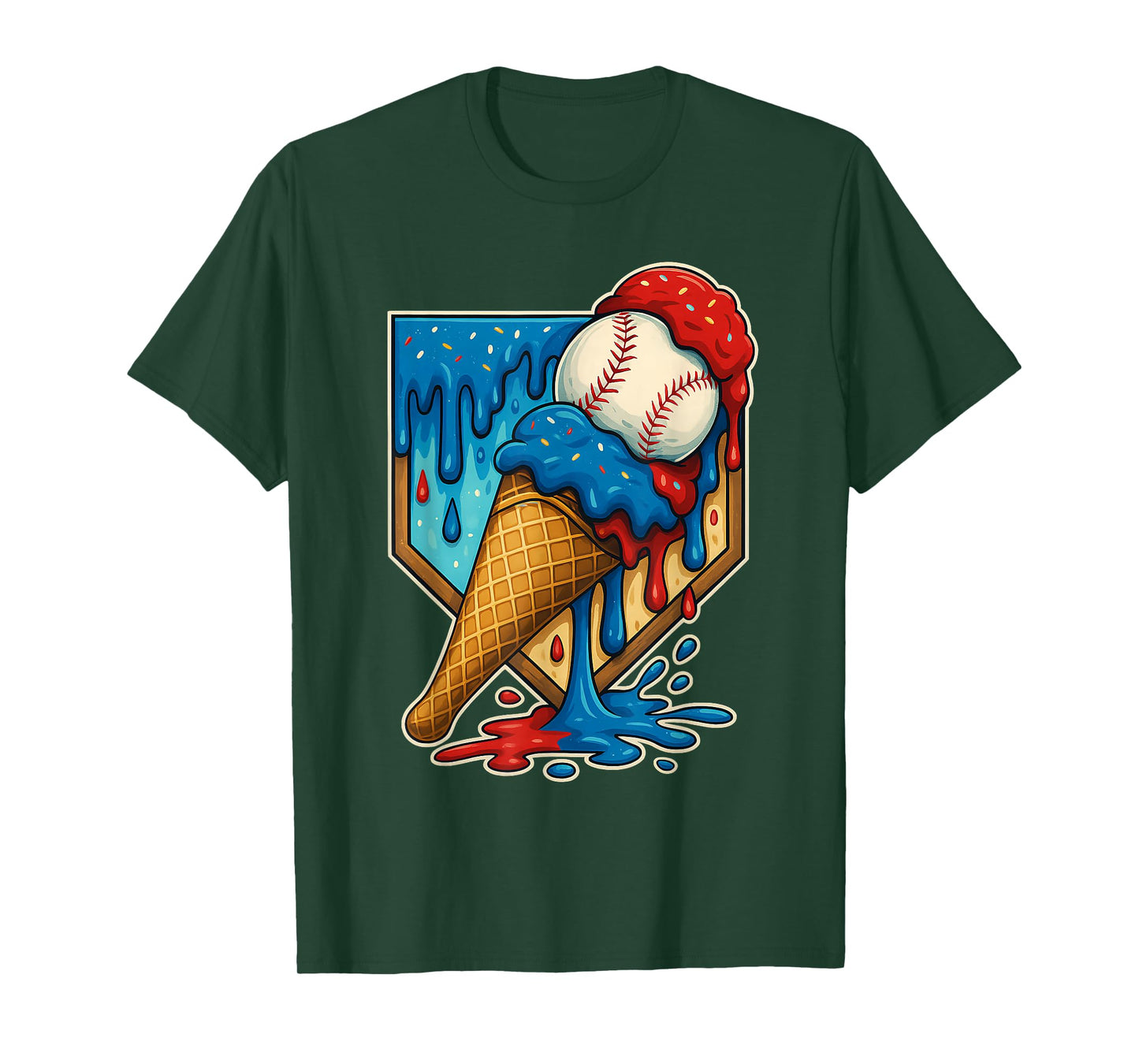 Baseball Drip Ice Cream 6 7 Number 67 Six Seven Meme Sport T-Shirt