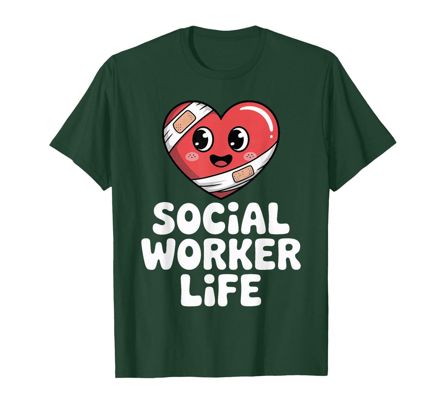 Social Worker Life Heart Character Caring Graphic T-Shirt