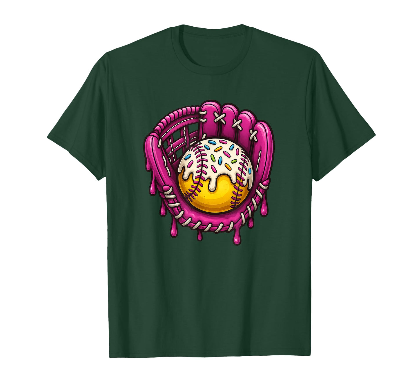 Baseball Drip Pink Glove Respect The Drip Youth Boys Girls T-Shirt
