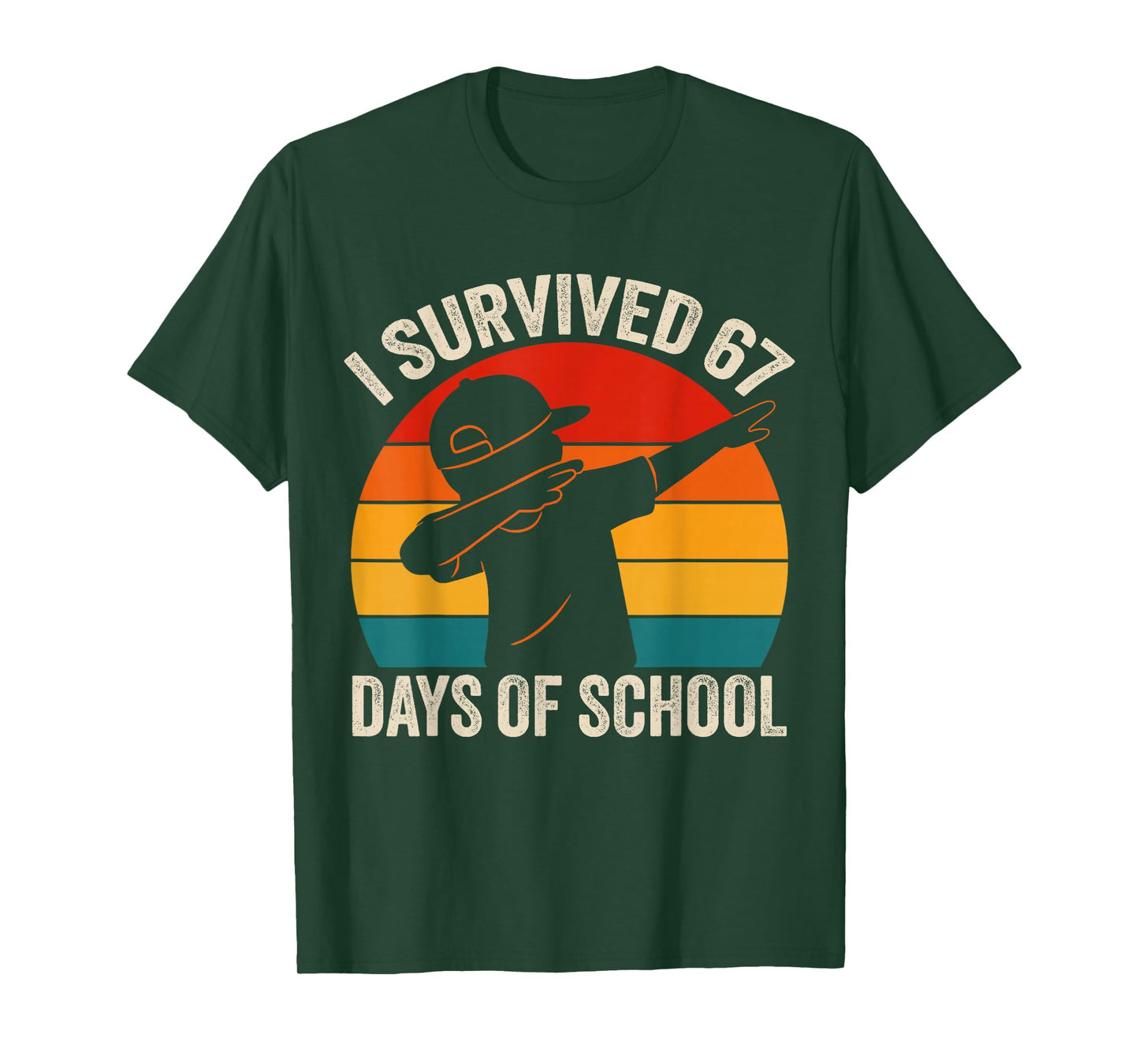 I Survived 67 Days of School Dabbing Six Seven Meme Boys T-Shirt