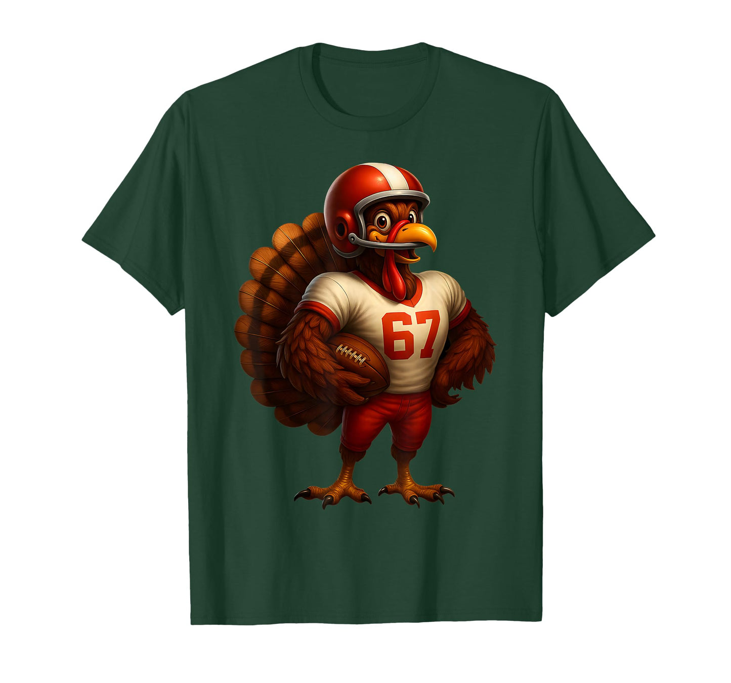 Turkey Football Player Six Seven 6 7 Meme Thanksgiving T-Shirt