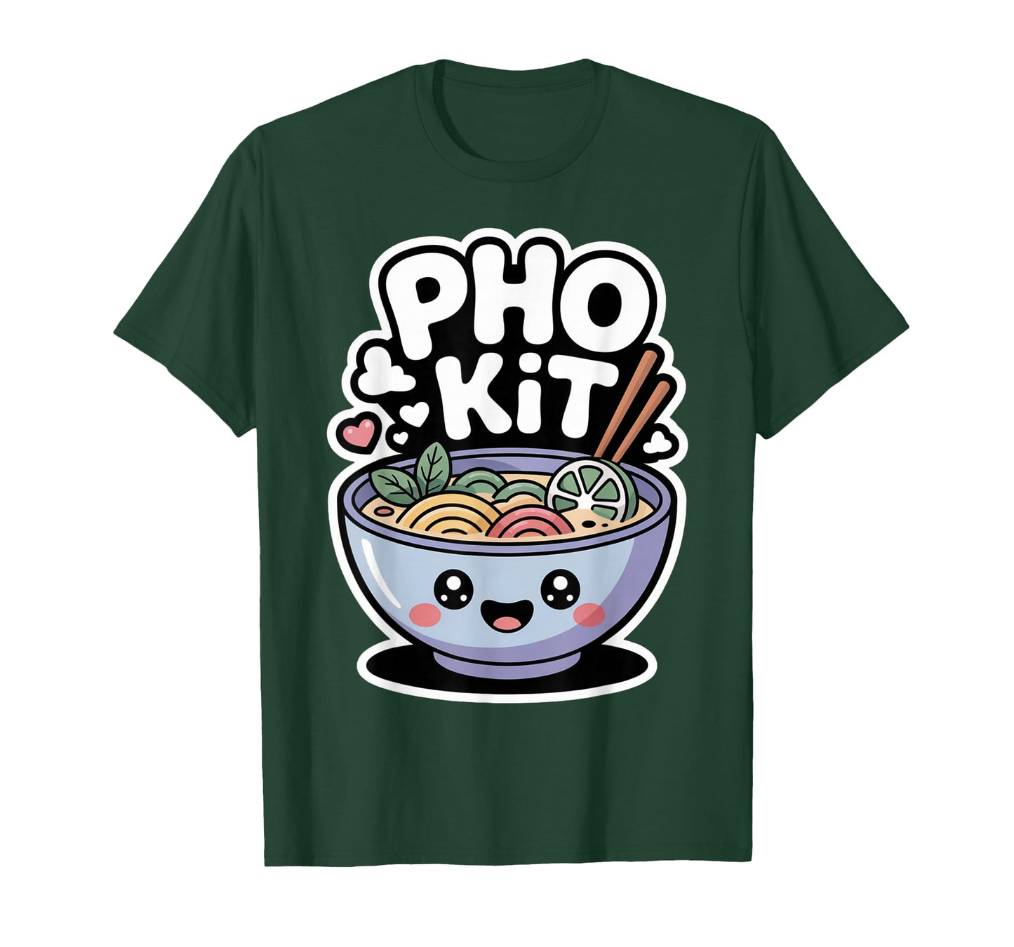 Pho Kit Cute Kawaii Vietnamese Noodle Bowl Pun T-Shirt