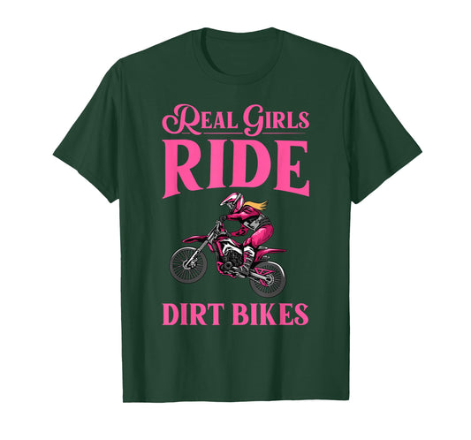 Cool Dirt Bike Art for Women Girls Motocross Racing Dirtbike T-Shirt