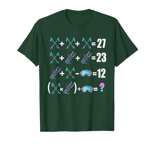 67 Meme Skiing Ice Cream Drip with Skis Poles Ski Glasses T-Shirt