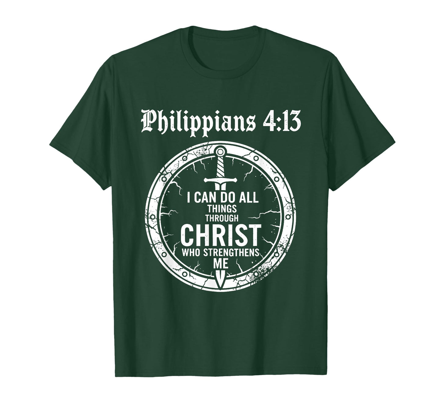 Philippians 4:13 Christian Bible Verse Faith Scripture T-Shirt