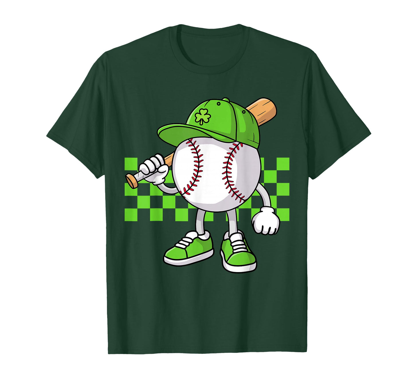 Boys St Patricks Day Baseball Player Pitcher Coach Kids T-Shirt