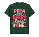 Papa of A Berry Sweet One Strawberry Baby First Birthday T-Shirt